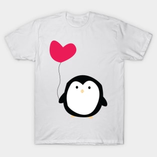 Heart Balloon Penguin T-Shirt